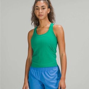 Lululemon Swiftly race length 2.0 tank in Emerald Ice